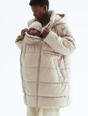 H&M Maternity Puffer Jacket in Light Taupe